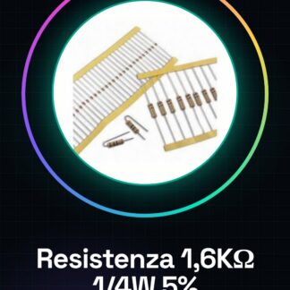 50 Pezzi Resistenza 1.6K ohm 1600 ohm 1/4w 1/4 w 5%