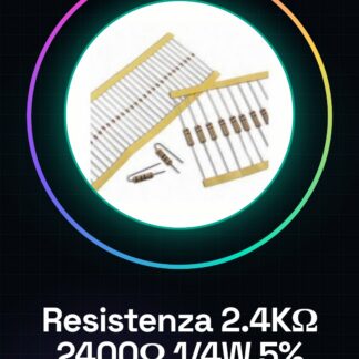 50 Pezzi Resistenza 2.4K ohm 2400 ohm 1/4w 1/4 w 5%