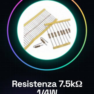 50 Pezzi Resistenza 7.5K ohm 7500 ohm 1/4w 1/4 w 5%