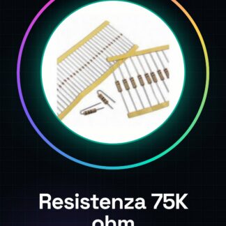 50 Pezzi Resistenza 75K ohm 75000 ohm 1/4w 1/4 w 5%