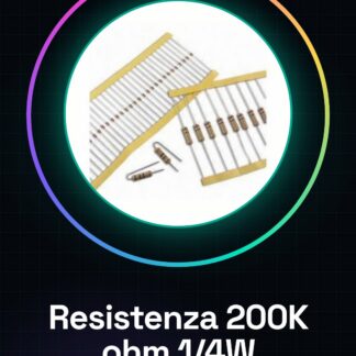 50 Pezzi Resistenza 200K ohm 200000 ohm 1/4w 1/4 w 5%