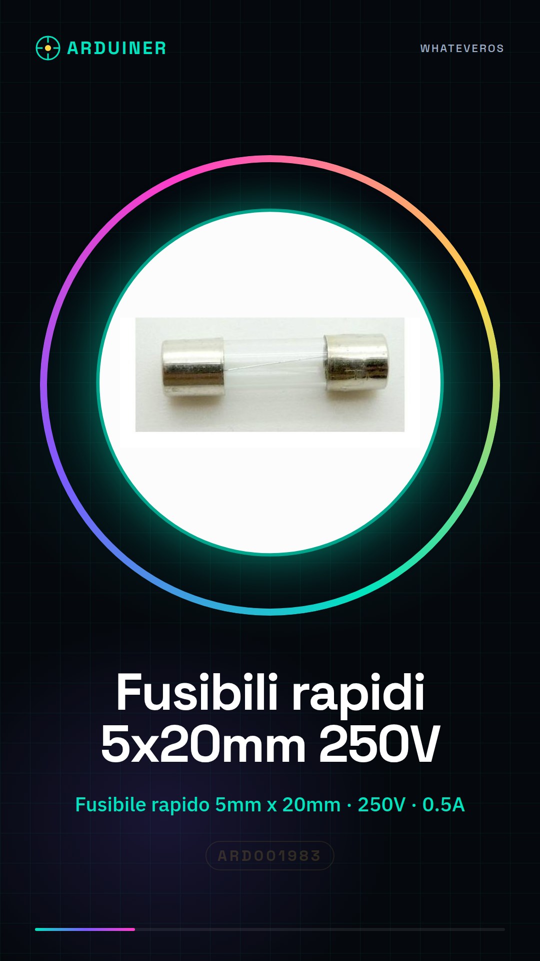10 Pièces 5*20 250V 0,5A Fuses rapides en verre