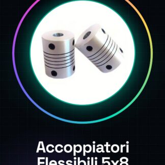 2 Pezzi Mis. 5mm x 8mm Accoppiatori flessibili in Alluminio