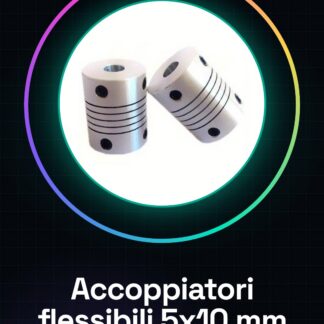 2 Pezzi Mis. 5mm x 10mm Accoppiatori flessibili in Alluminio
