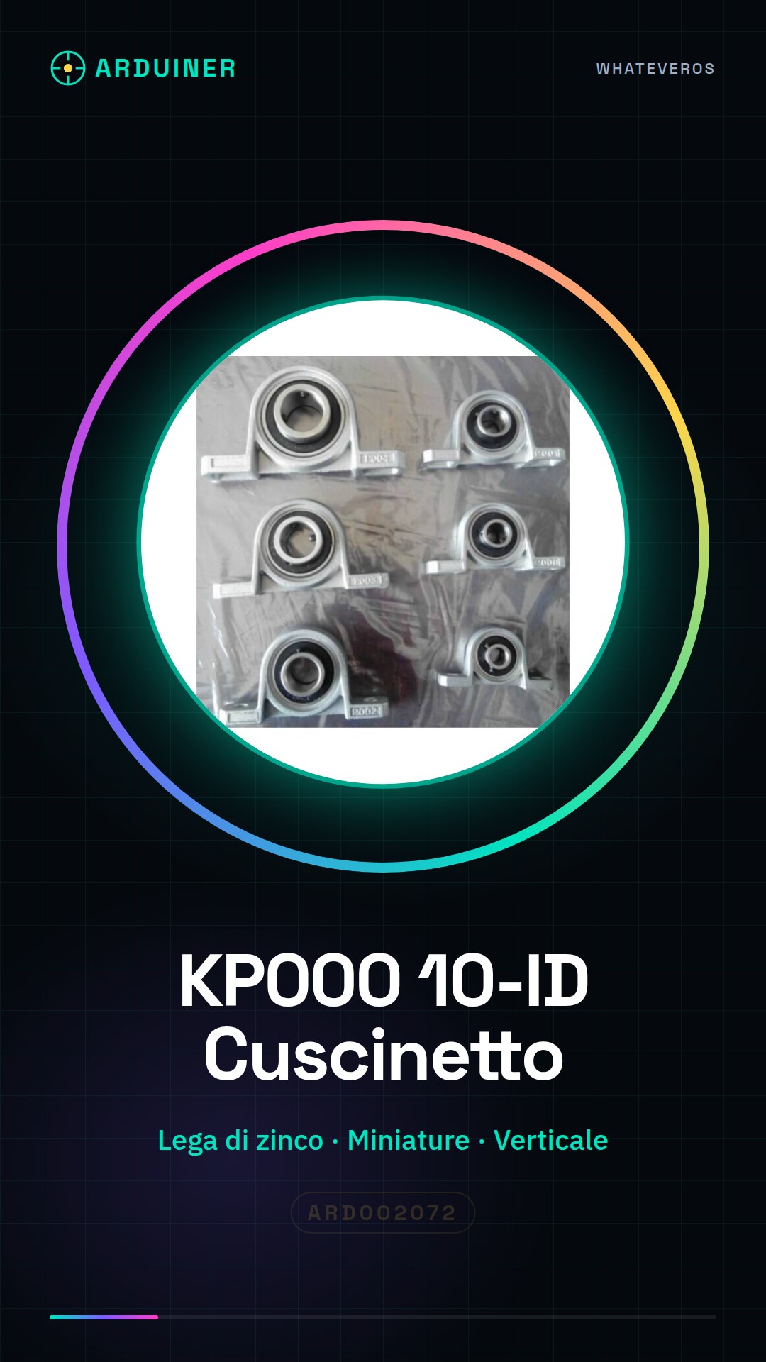 KP000 10-ID Cuscinetto in lega di zinco Miniature Vertical Cuscinetto
