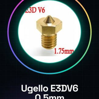 Ugello Estrusore in Ottone 0.5mm E3DV6 per Filamenti da 1.75mm 3D per Stampante 3D