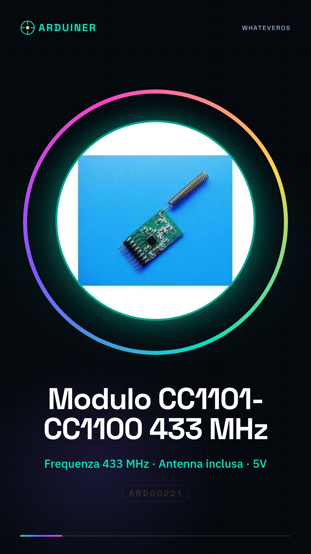 433 MHz CC1101-CC1100 Wireless Module with Antenna