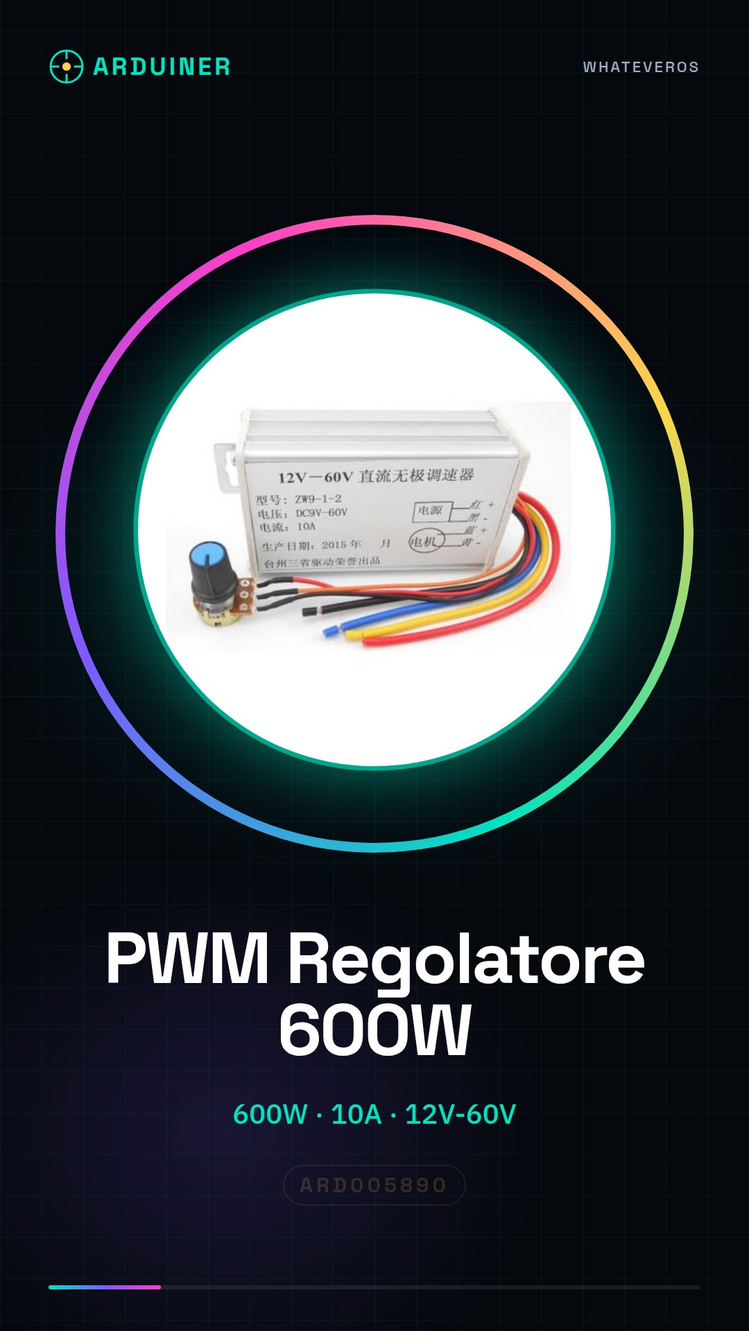 PWM Hochleistungs-Geschwindigkeitsregler für DC-Motor 600W 10A 12V 24V 36V 48V 60V
