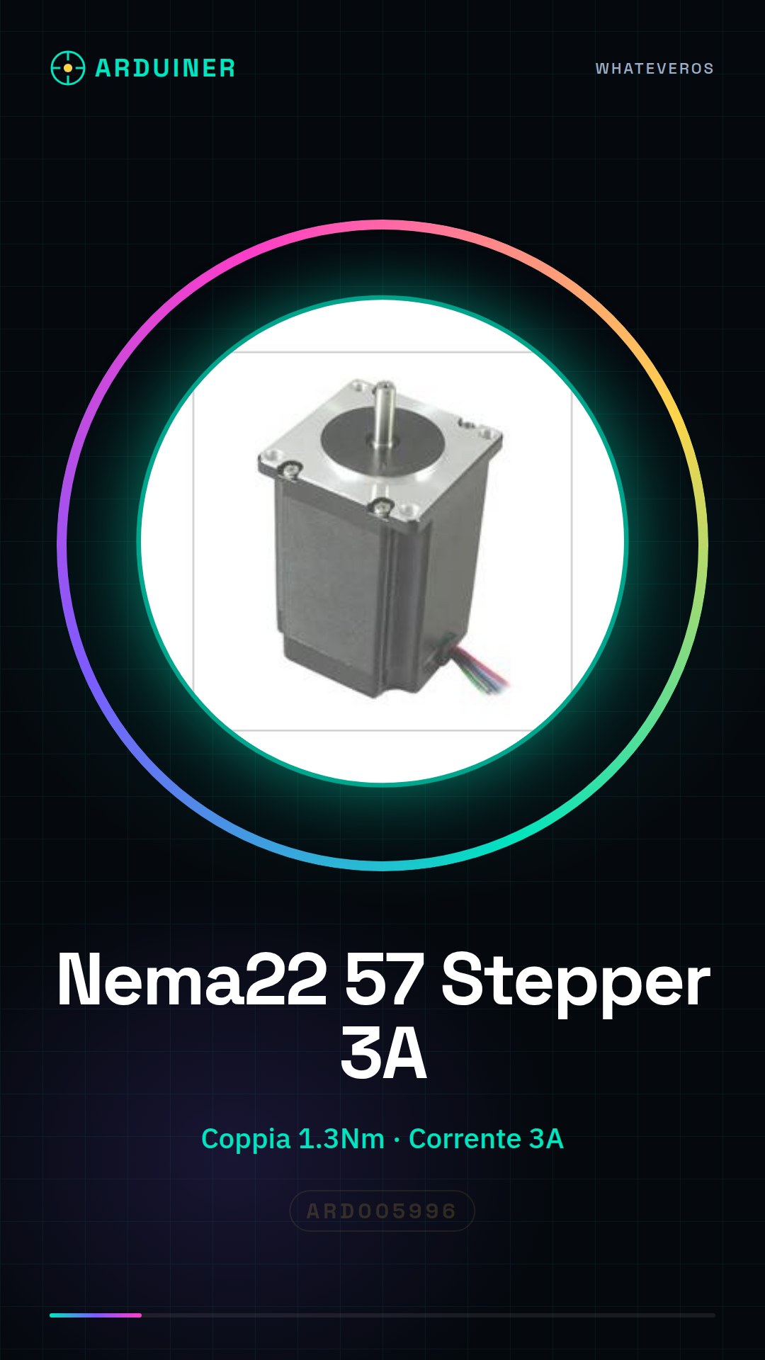 Nema22 57 Stepper 57Hs13 / 57BYGH76 3A 1,3Nm Antriebswelle 6,35 / 8mm
