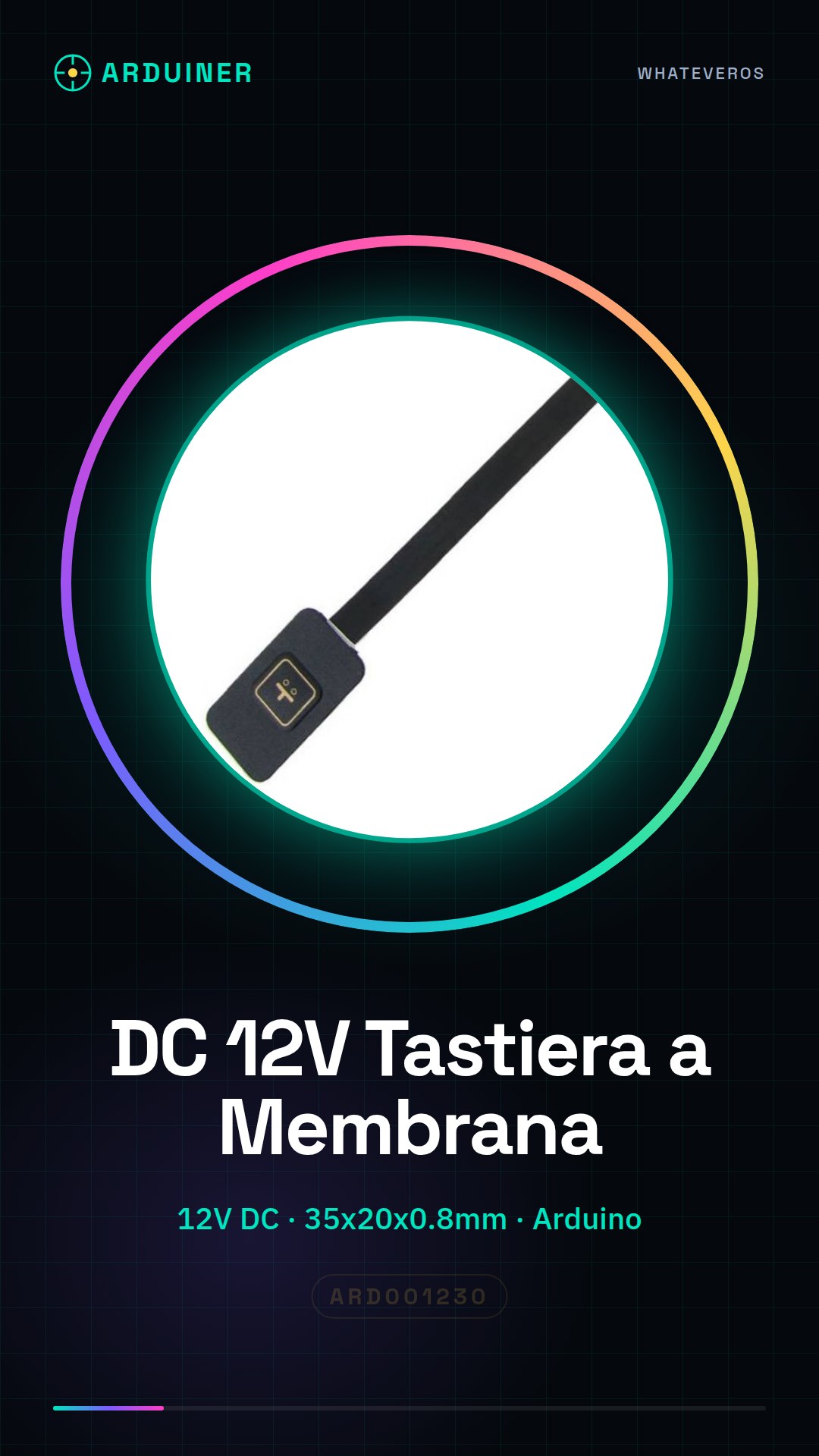 Clavier à membrane DC 12V, interrupteur unique 35x20x0.8mm compatible Arduino