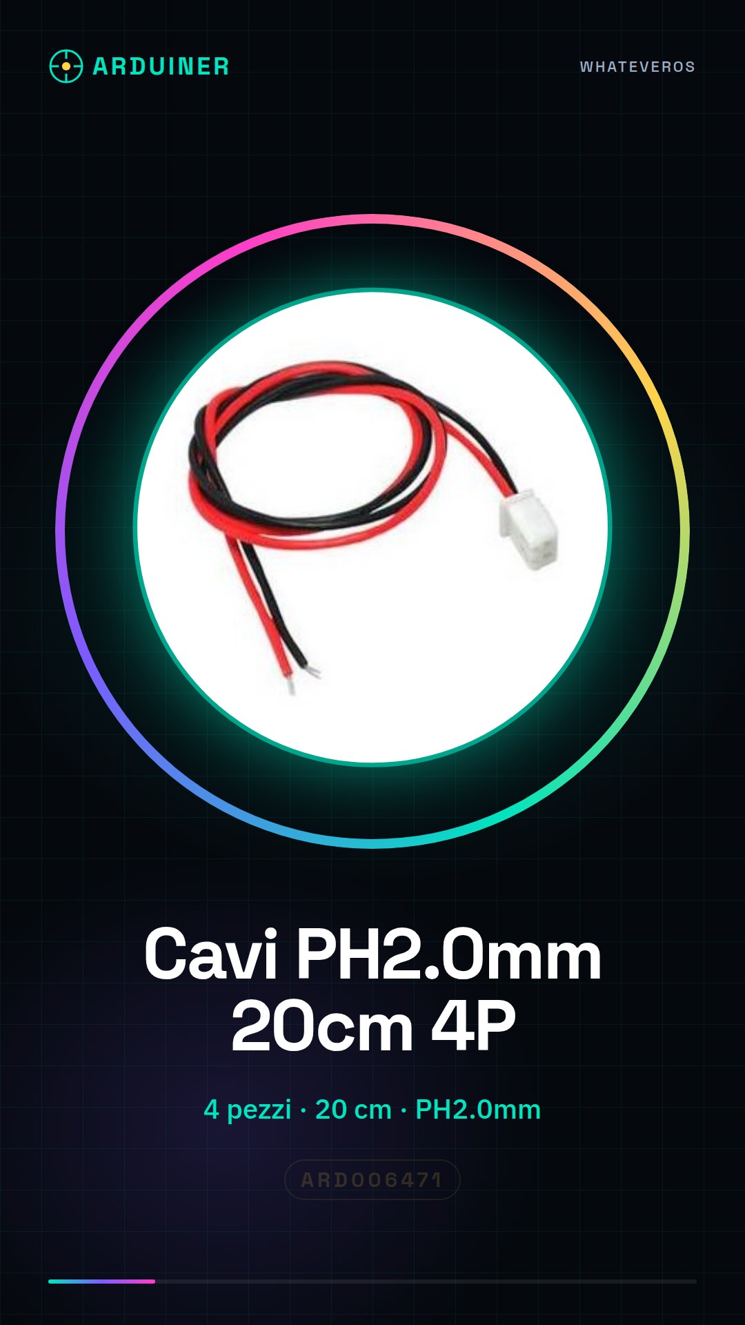 4 x 20CM PH2.0mm 2P Cables