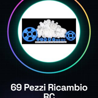 69 Pezzi di ricambio RC, ingranaggi in plastica, Puleggia, Cinghia, Rack, robot e automobili fai-da-te, come nella foto