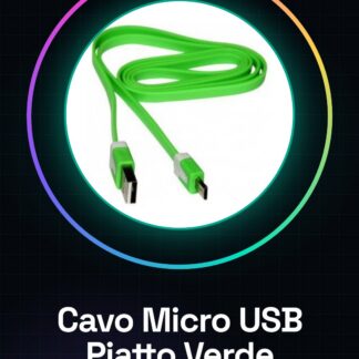 Flaches grünes Micro-USB-Kabel