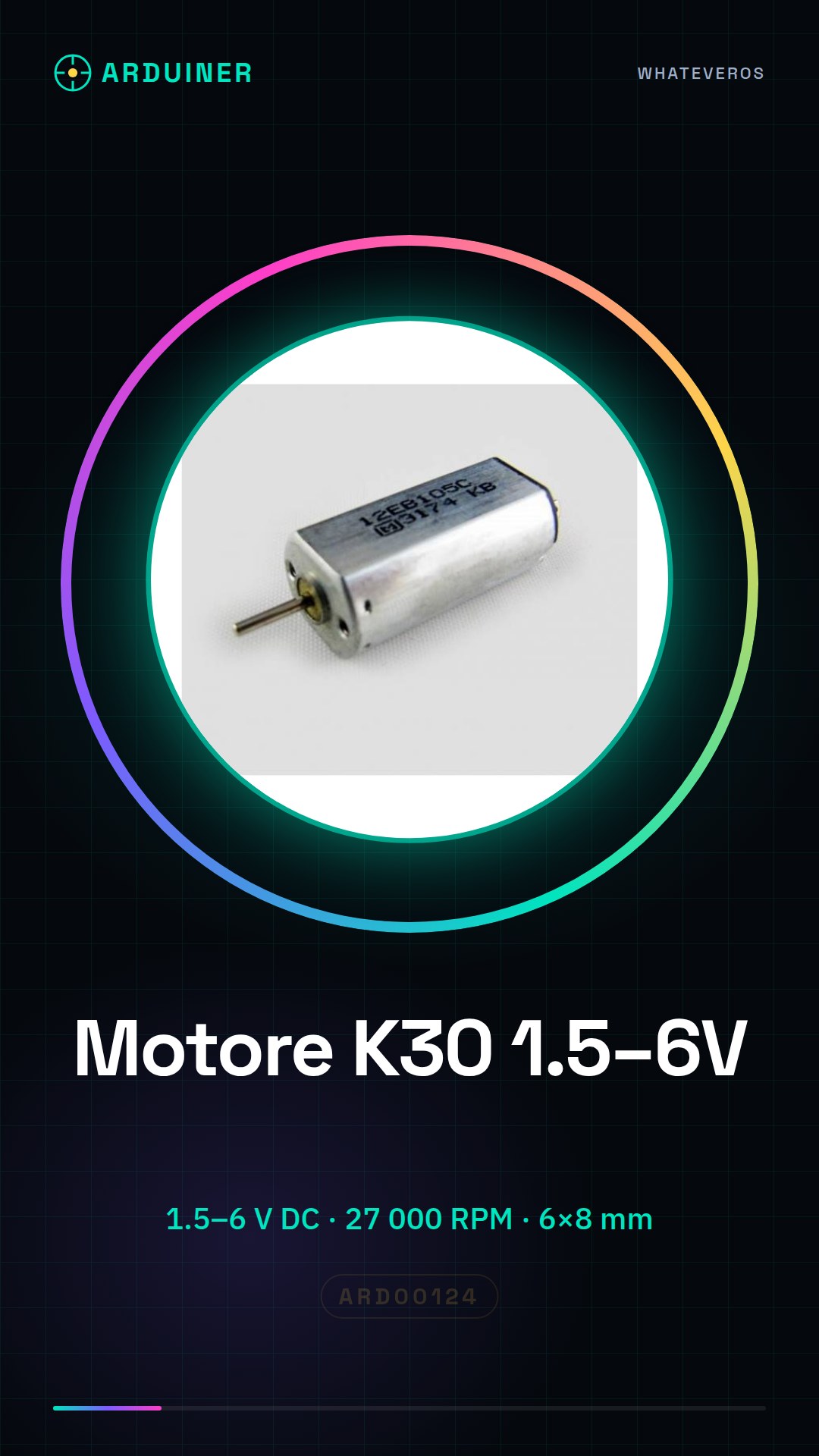 K30 Elektromotor mit Permanenter Rotor - 1.5 v - 6v