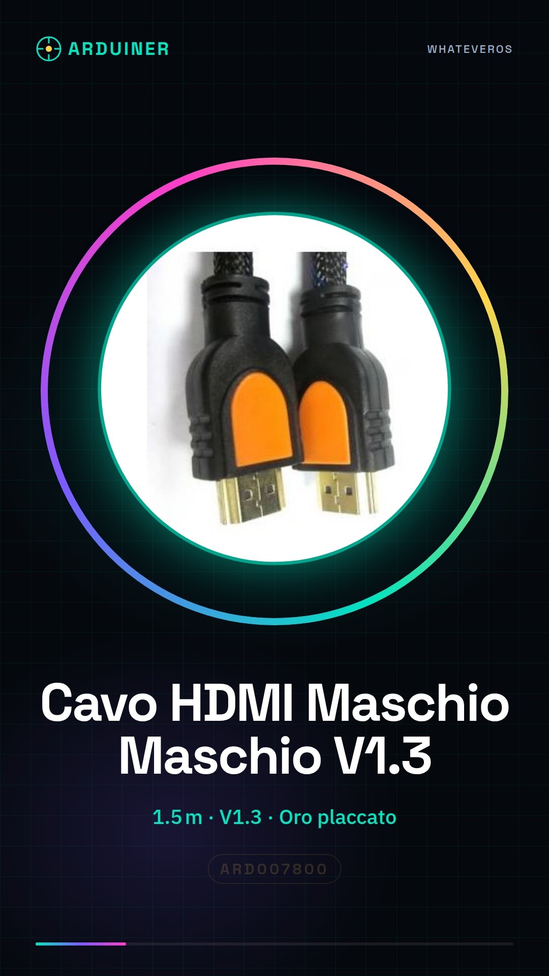 Gold-plated Male HDMI to Male HDMI Cable V1.3 1.5m