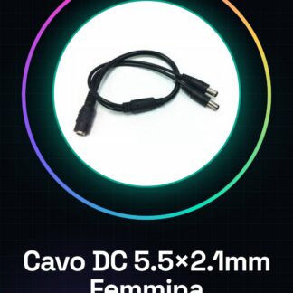 Cavo Alimentazione DC Convertitore da 5.5x2.1mm Femmina a Doppio Plug Maschio