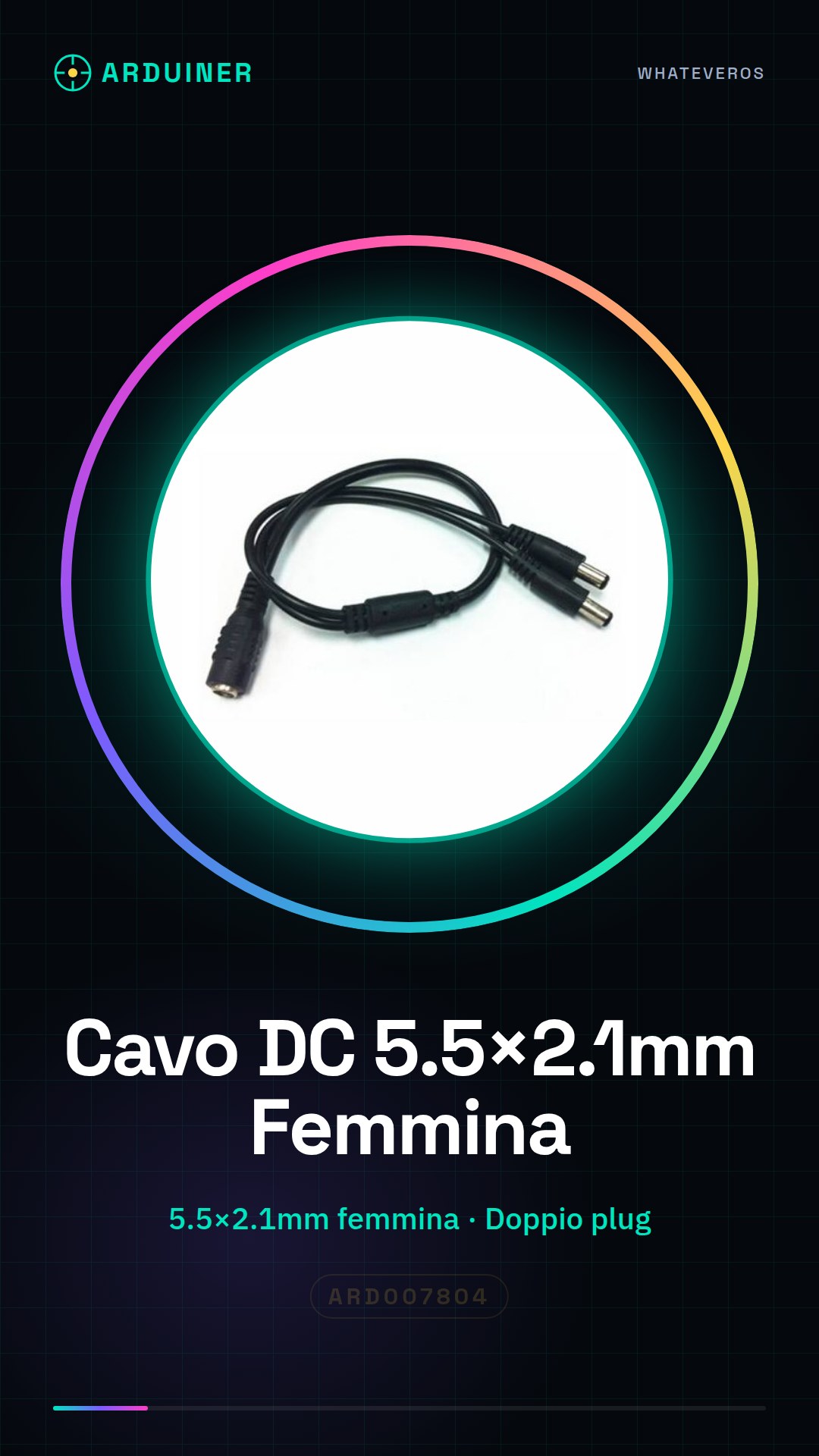 5.5x2.1mm DC Power Cable Converter Female to Dual Male Plug