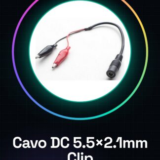 DC 5.5x2.1mm Female Double Clip Crocodile Tail Adapter Cable