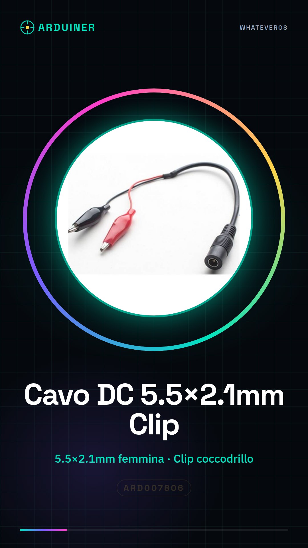 DC 5.5x2.1mm Female Double Clip Crocodile Tail Adapter Cable