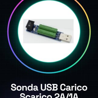 Sonda USB di carico scarico resistiva 2A / 1A con pulsante Pulsante e LED
