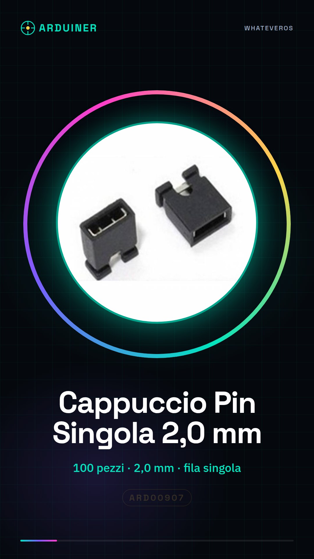 100 Einzelreihen Jumper Pin Kappen 2,0 mm, Kurzschlüsse- und Verbindungsblöcke
