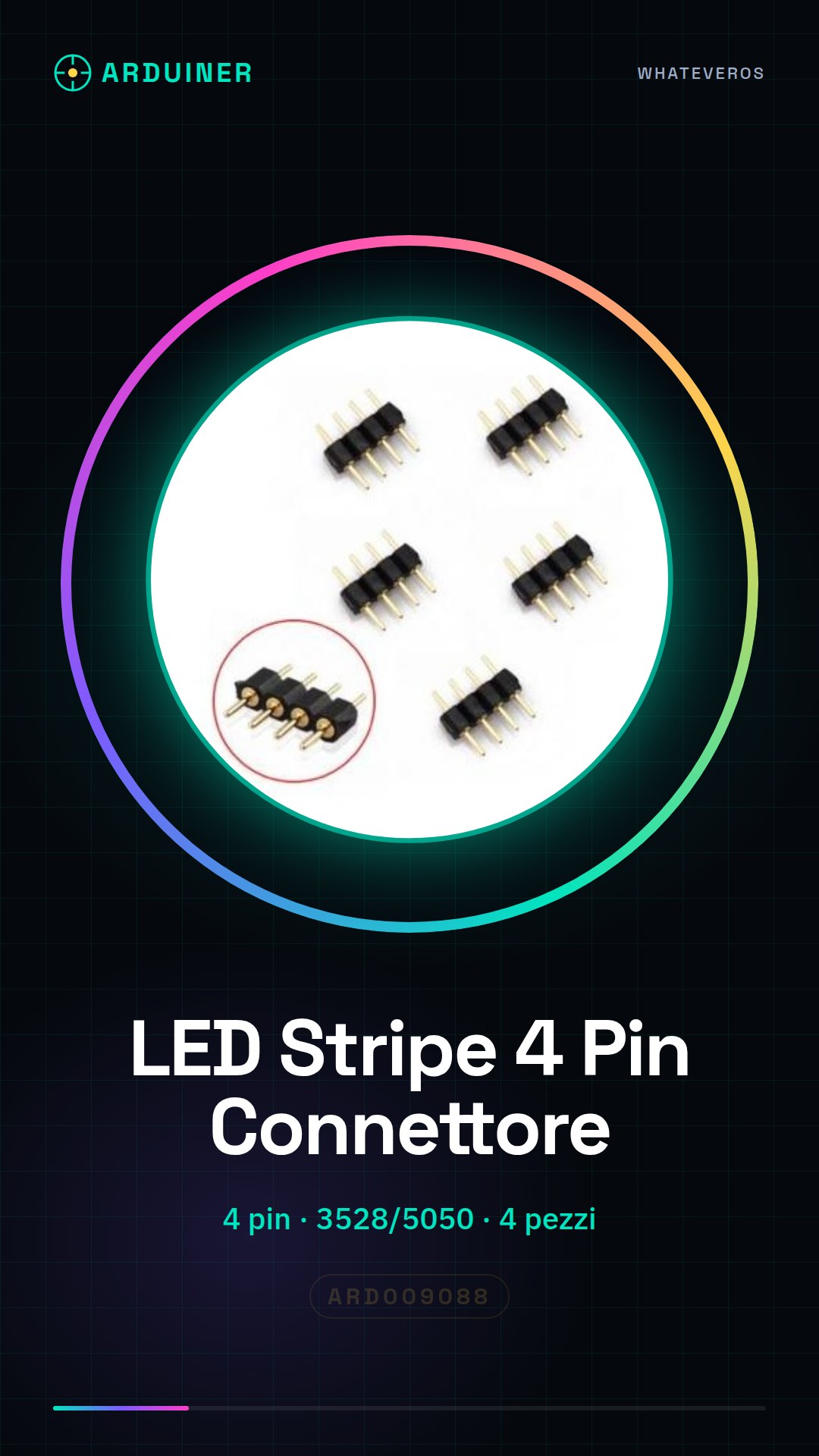 4 Stück 4-Pin LED-Bandverbindungsstecker 3528 5050 u. a. 4P LED