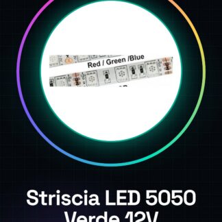 Striscia LED 5050 Verde 12V 60 LED/m IP35 – 5 Metri