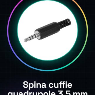 Spina per cuffie quadrupole / 3,5 mm per cuffie a 3 pin a 4 pin con anello a 4 poli