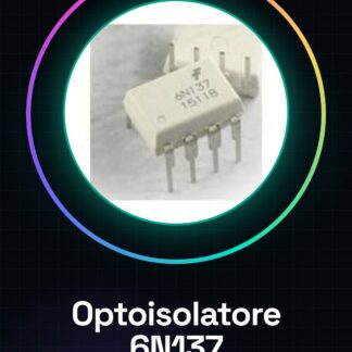 6N137 DIP-8 Fotoaccopiatore / Optoisolatore, uscita digitale, 1 canale , 10Mbaud