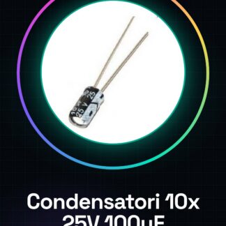 10 Pezzi Condensatore Elettrolitico 25V 100UF 6*12