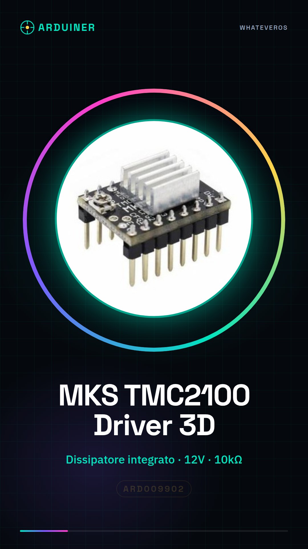 MKS TMC2100 Driver de moteur à pas avec dissipateur pour imprimante 3D