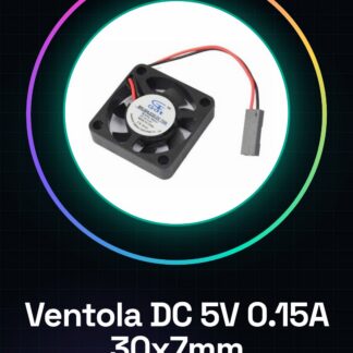 Ventola Raffreddamento DC 5V 0.15A 30x7mm 3007 2 Fili Connettore Dupont