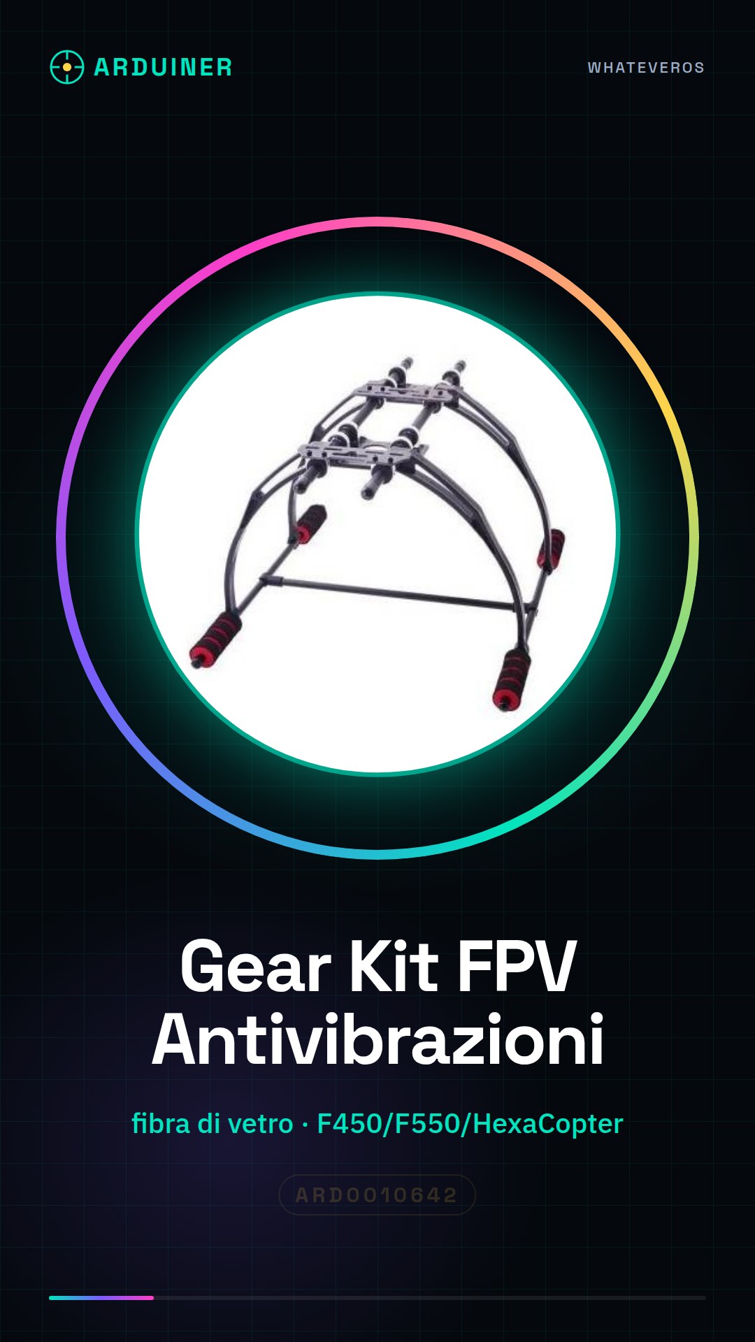 Gear kit di atterraggio universale antivibrazioni FPV in fibra di vetro per telaio quadricottero F450 F550 Quad HexaCopter