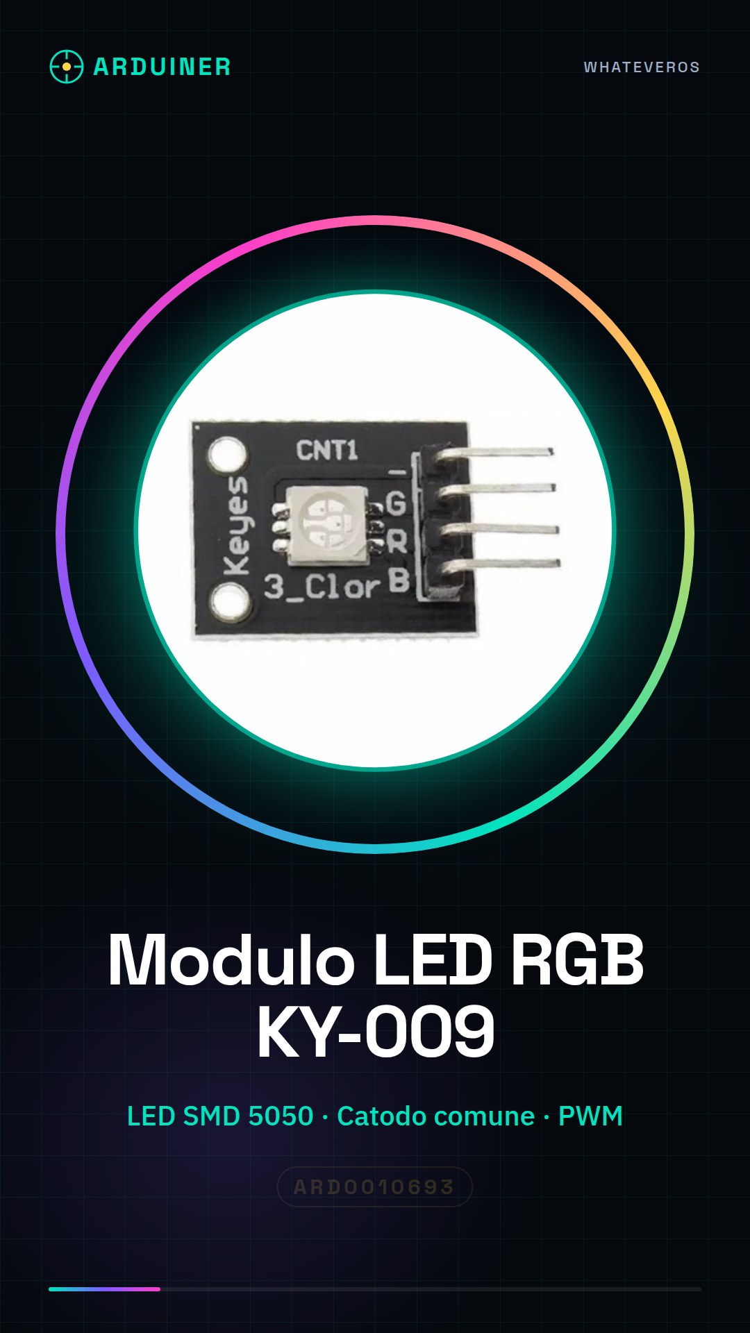 KY-009 RGB LED-SMD-Modul, gemeinsamer Kathodentyp, LED 5050, 3 Farben hochleuchtend
