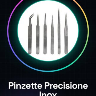 Set 6 pezzi Pinzette di precisione Acciaio Inox Stainless steel Anti statica