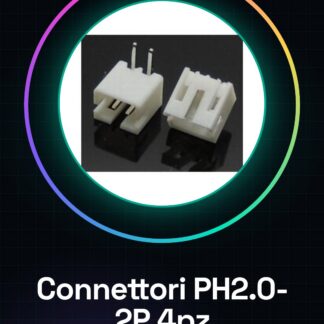 4 pezzi Connettori tipo PH2.0-2P 2pin angolo retto Passo 2mm Bend