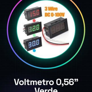 Voltmetro da 0,56 '' verde a 3 fili DC0-100V LED Display digitale Pannello di tensione