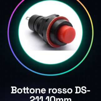 2 pezzi DS-211 / Bottone rosso 10mm con interruttore di blocco automatico / 10mm rosso