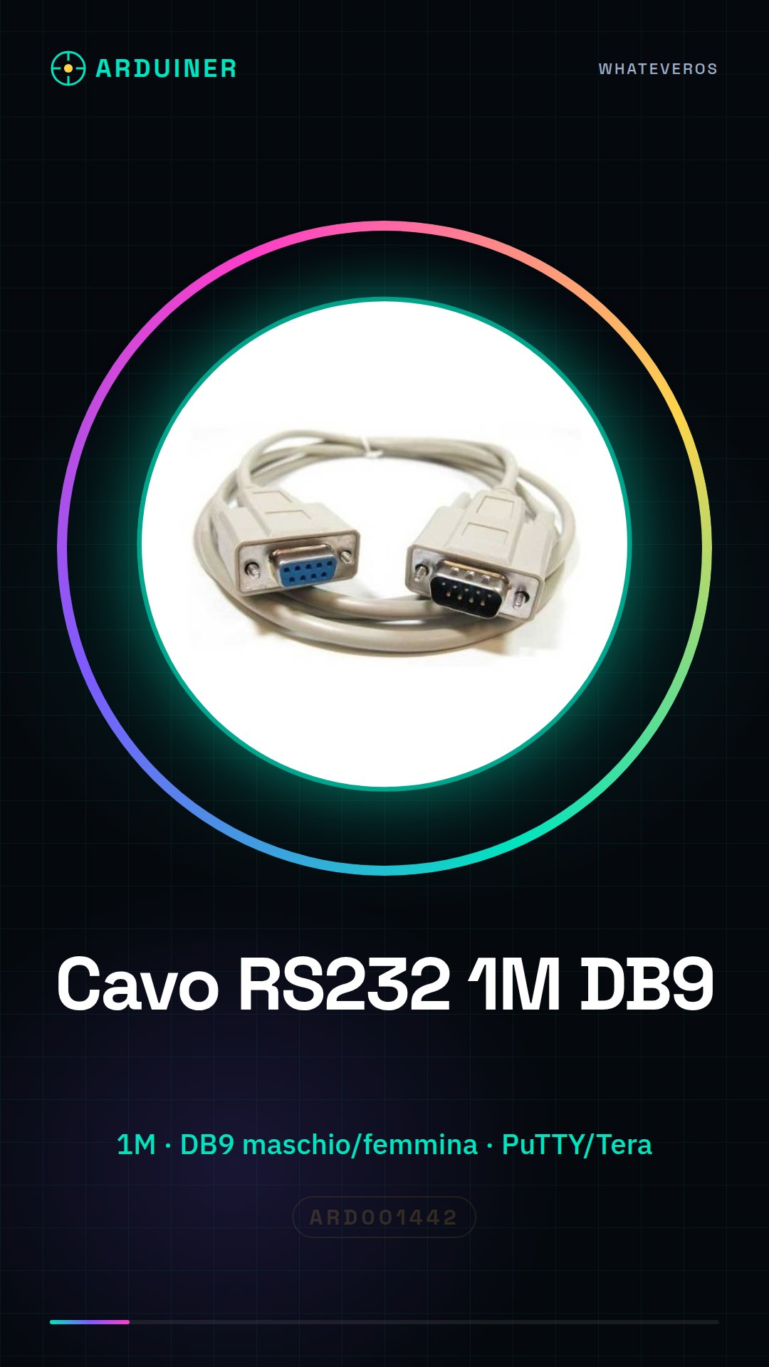 Câble série RS232 Prolongateur 1M DB9 mâle femelle
