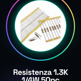 50 Pezzi Resistenza 1.3K ohm 1300 ohm 1 / 4w 1/4 w 5%