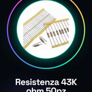 50 Pezzi Resistenza 43K ohm 43000 ohm 1/4w 1/4 w 5%