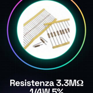 50 Pezzi Resistenza 3.3M ohm 3300000 ohm 1/4w 1/4 w 5%