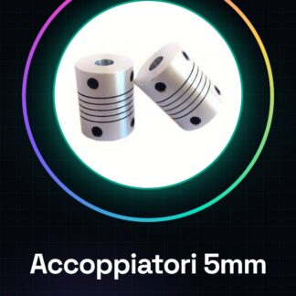 2 Pezzi Mis. 5mm x 5mm Accoppiatori flessibili in Alluminio