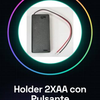 2XAA Batteria holder with case and Pulsante