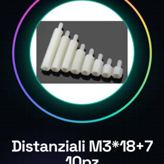 10 Pezzi Distanziali M3*18+7