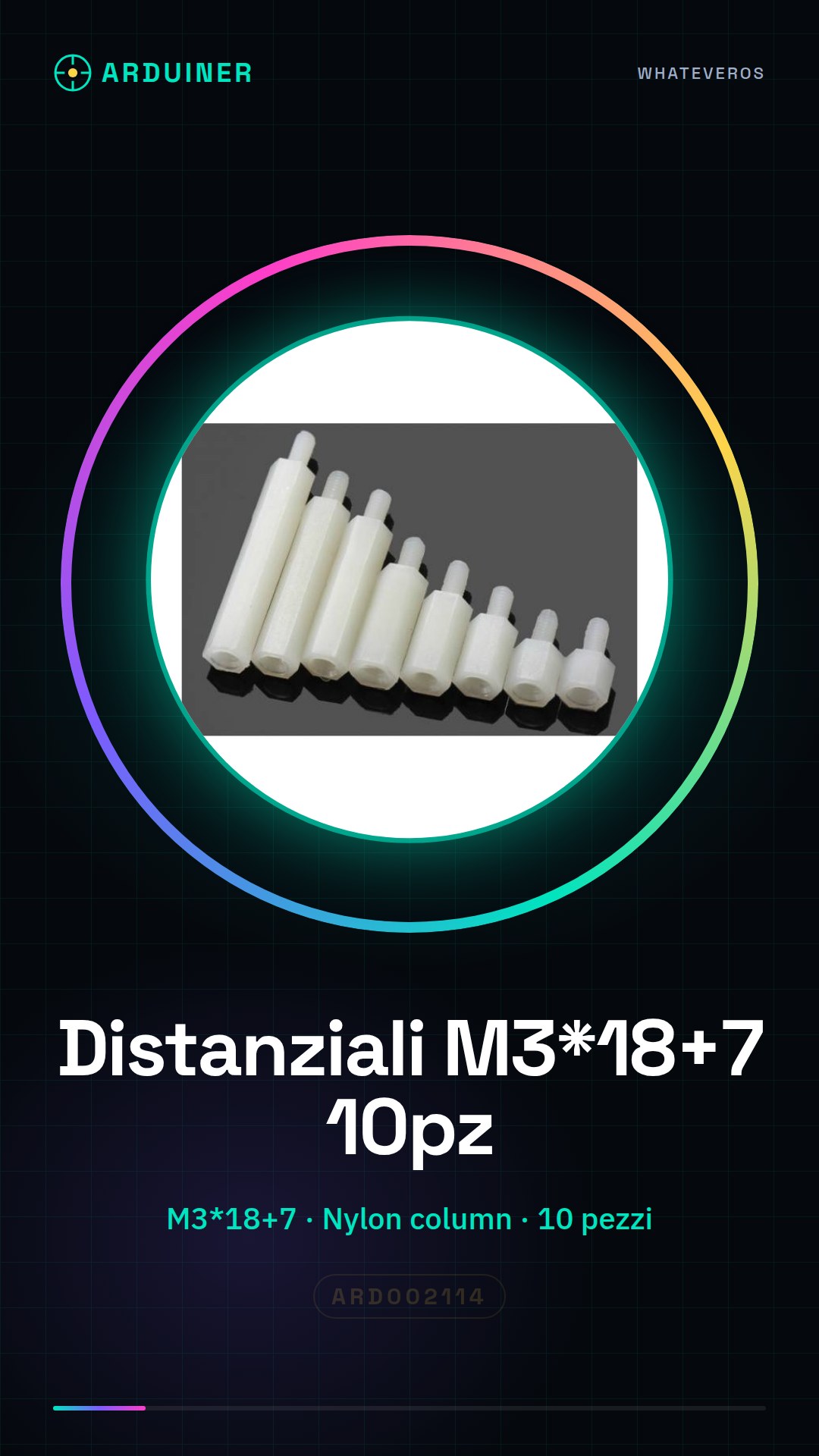 10 Stück M3*18+7 Abstandhalter
