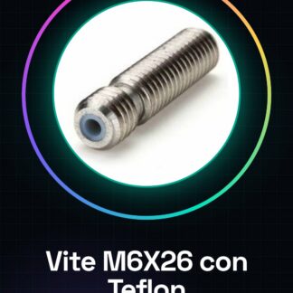 Vite per Estrusore M6X26 con Tubo Teflon per Stampanti 3D