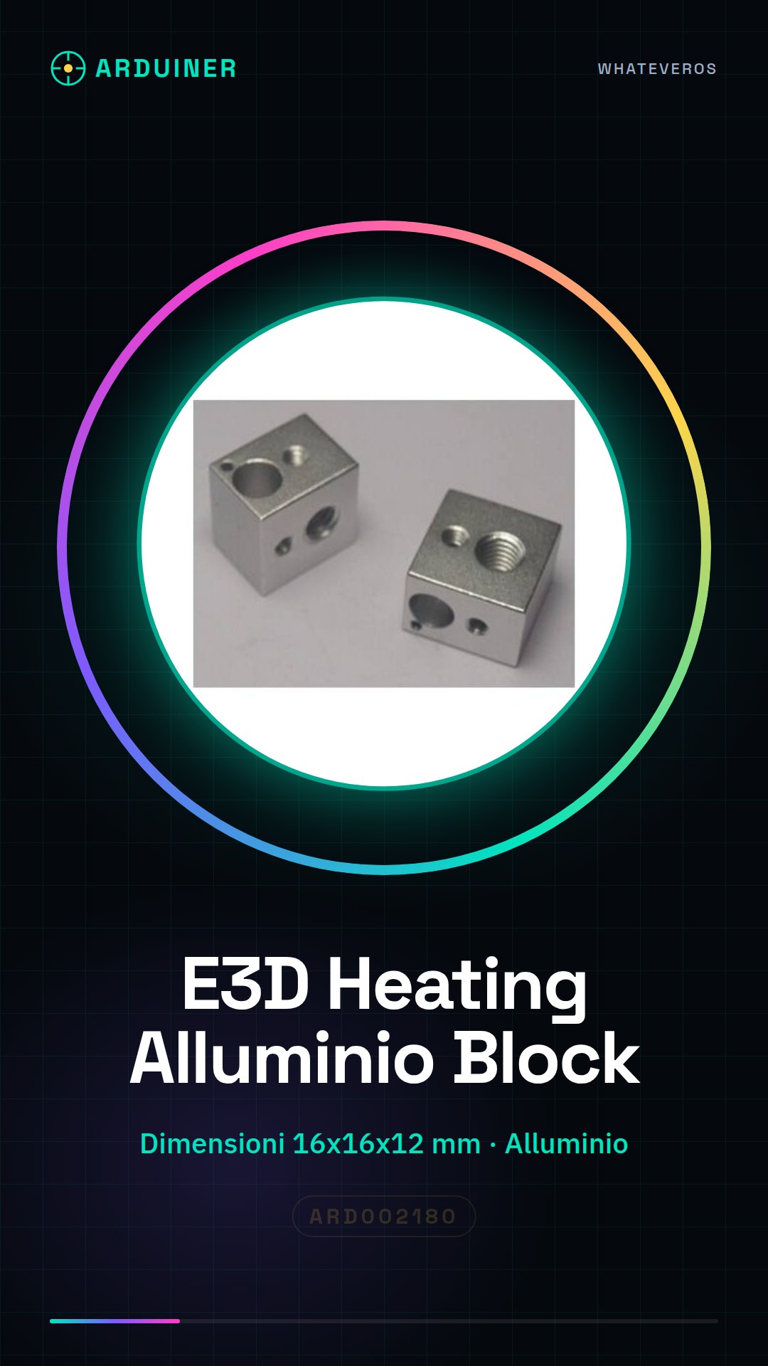16*16*12 E3D Heizaluminiumblock für 3D-Drucker