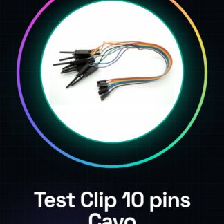 10pins Test Clip Cavo 30CM Lunghezza Nero