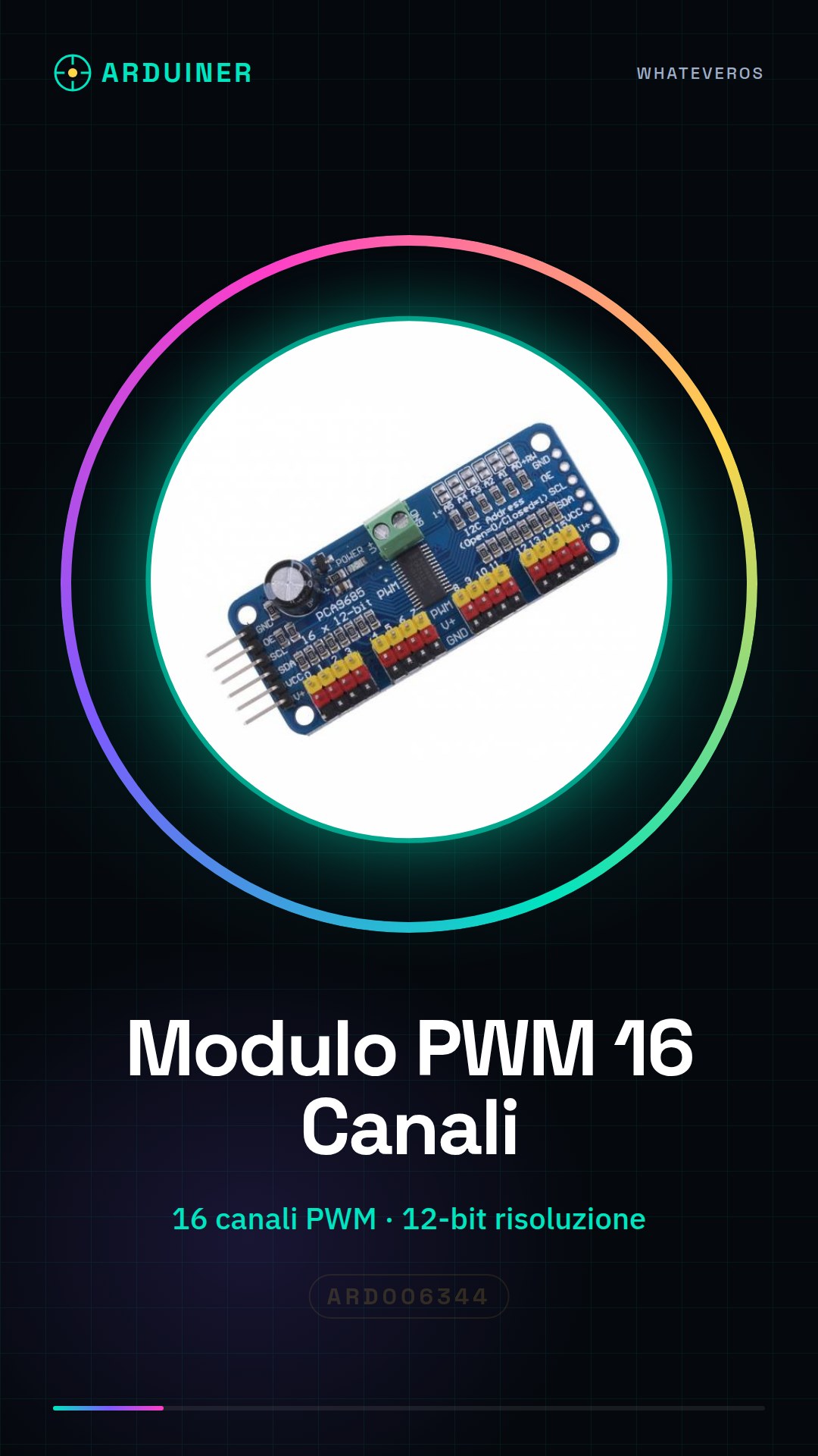 16-Channel 12-bit PWM Motor Expansion Shield PCA9685 I2C for Arduino